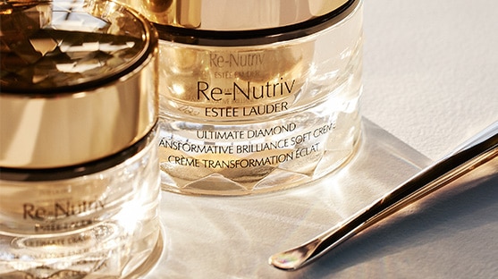 photo of estee lauder renutriv products for an at home facial