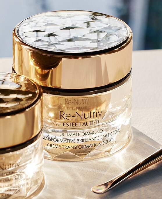 photo of estee lauder renutriv products for an at home facial